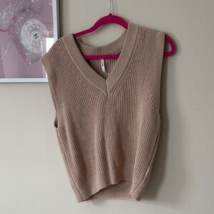 Women's Tan Sweater Vest